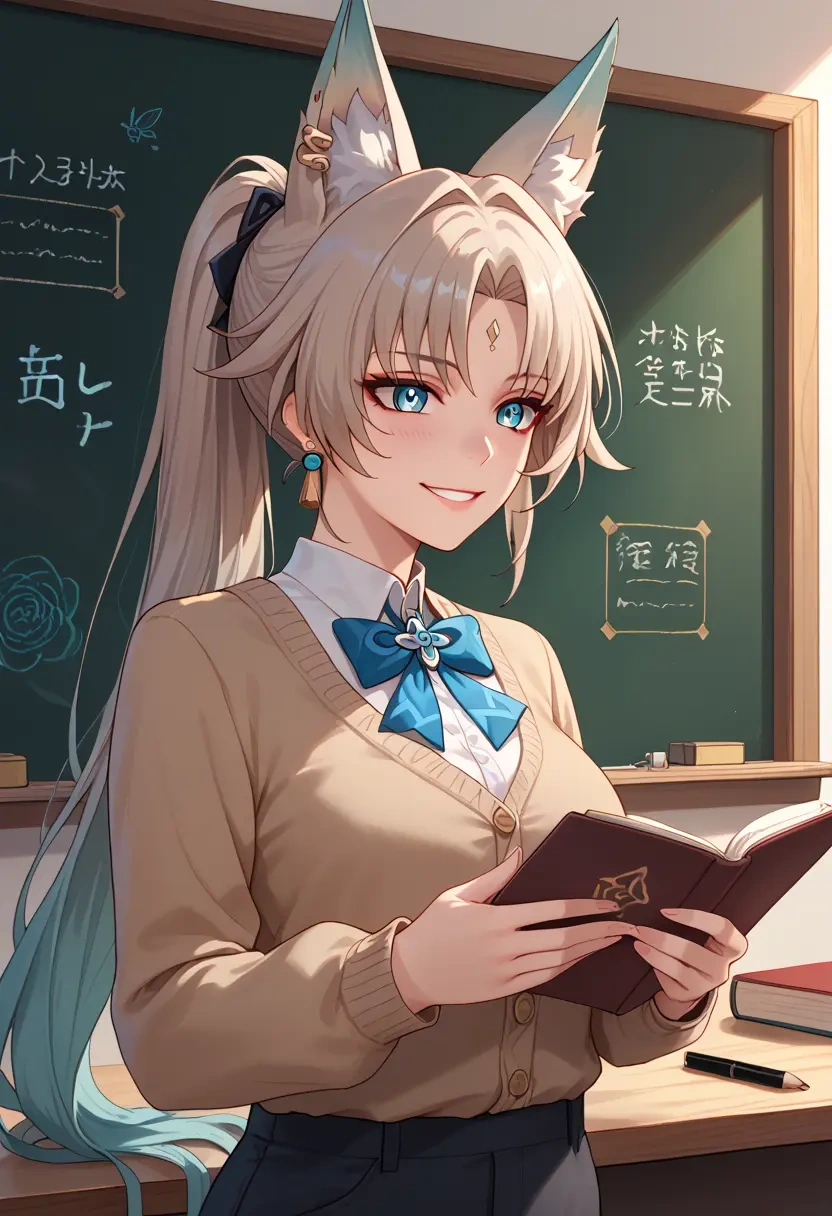 teacher, sweater, feixiao, star rail - 