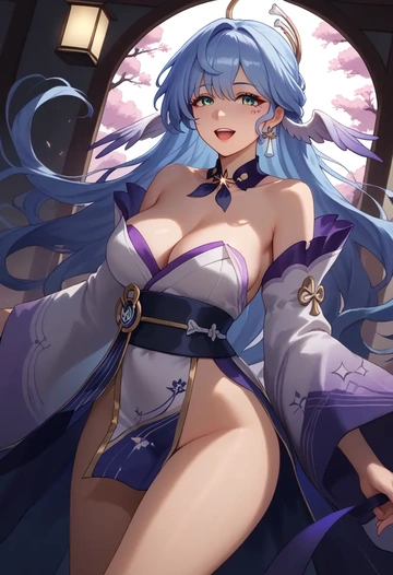 kimono,sexy, robin, star rail - AI generated anime art