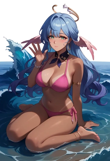 bikini, robin, star rail - AI generated anime art