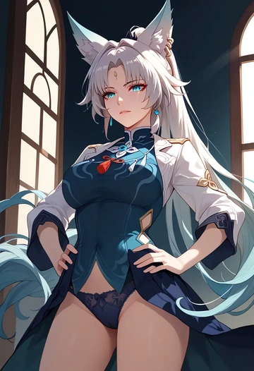 lingerie, feixiao, star rail - AI generated anime art