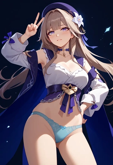 lingerie, herta, star rail - AI generated anime art