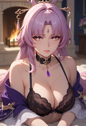 lingerie, fu xuan, star rail - AI generated anime art