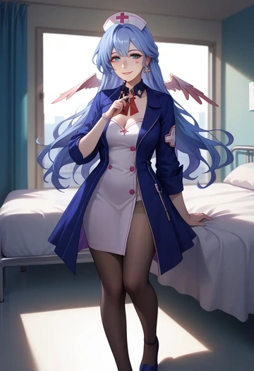 nurse, robin, star rail - AI generated anime art