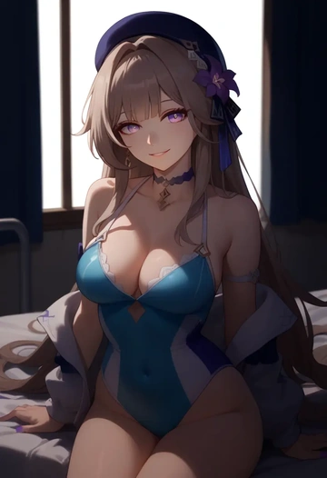 swimsuit,sexy, herta, star rail - AI generated anime art