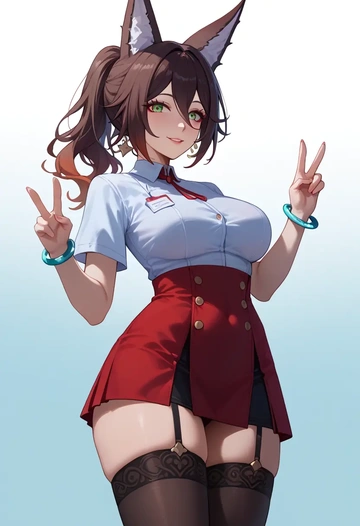 nurse pantyhose,mini skirt, sexy, tingyun, star rail - AI generated anime art