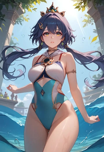 swimsuit,sexy, yunli, star rail - AI generated anime art