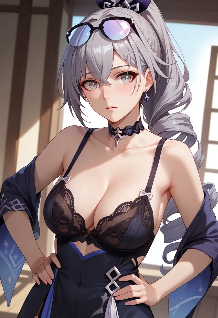 lingerie, silver wolf, star rail - 