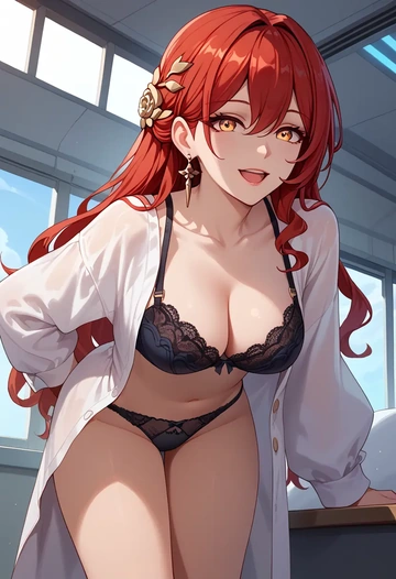 lingerie,sexy, himeko, star rail - AI generated anime art