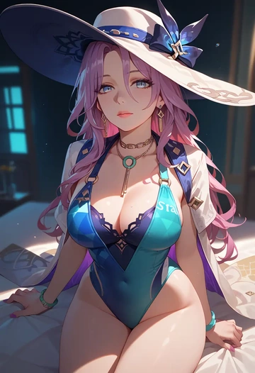 swimsuit,sexy, jade, star rail - AI generated anime art