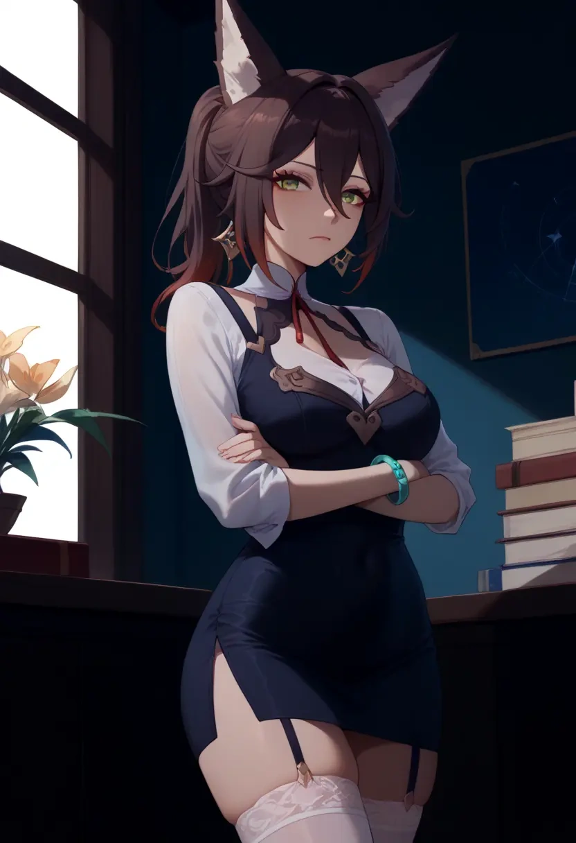 secretary, stockings, tingyun, star rail - 