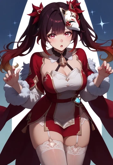 Christmas,sexy, stockings,, sparkle, star rail - AI generated anime art