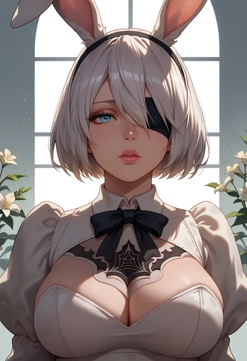 nier_automata,2b_(nier_automata),bunny girl, sexy  - 