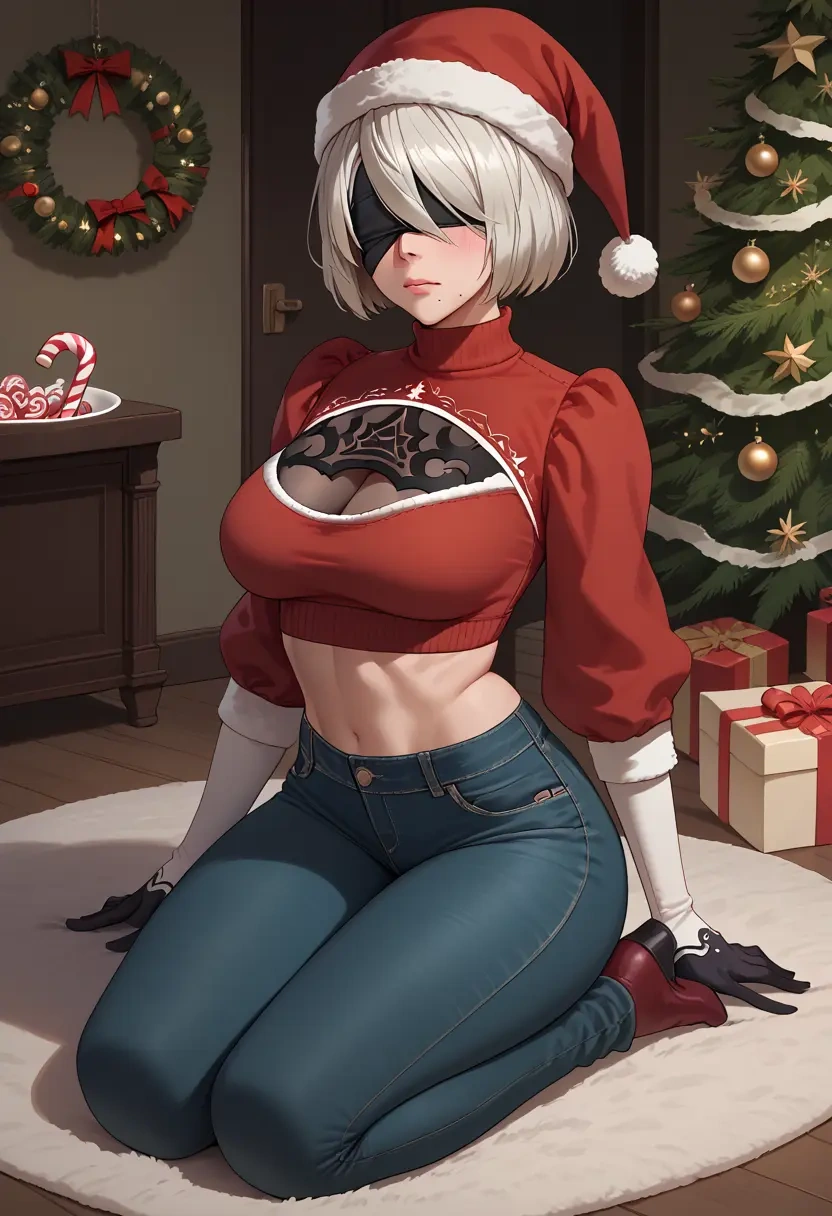 nier_automata,2b_(nier_automata),Christmas  - 