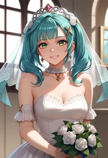 genshin impact,Faruzan,wedding  - AI generated anime art