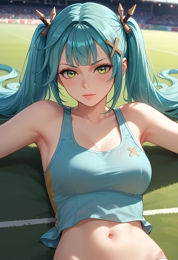 genshin impact,Faruzan,athletic  - AI generated anime art