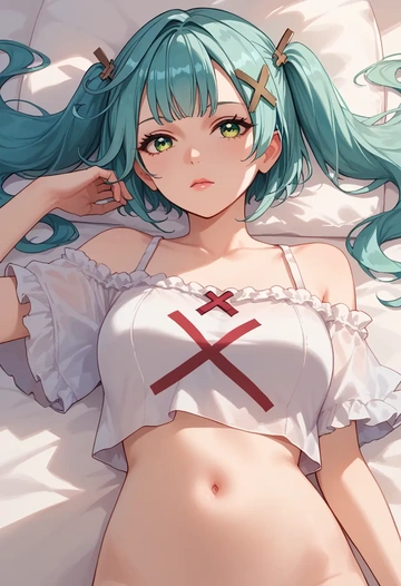 genshin impact,Faruzan,off-shoulder top,dolphin shorts  - AI generated anime art