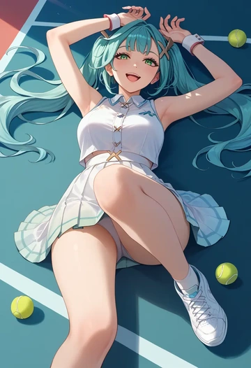 genshin impact,Faruzan,tennis skirt  - AI generated anime art