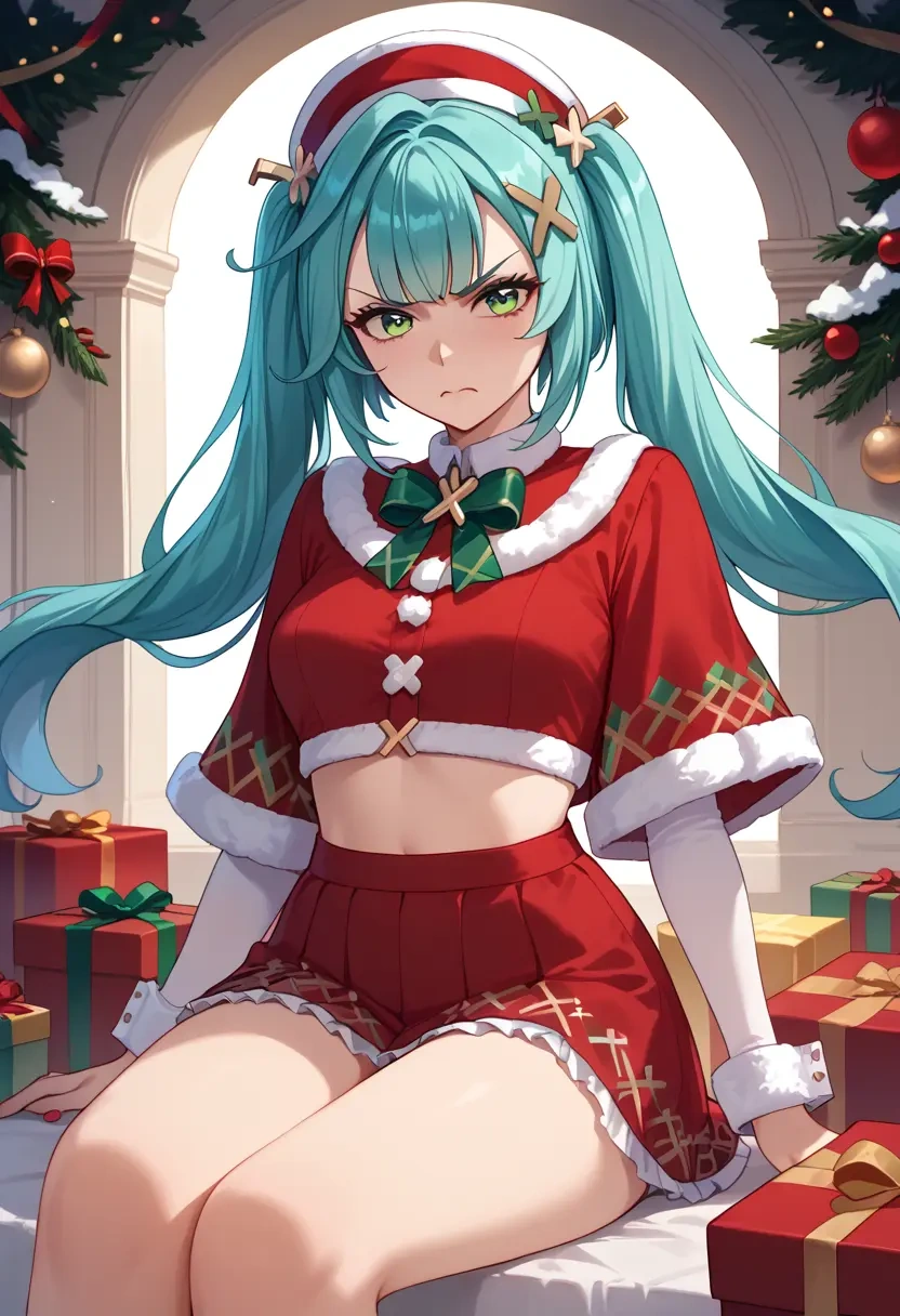 genshin impact,Faruzan,Christmas,skirt  - 