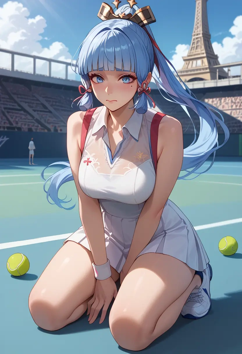 genshin impact,Kamisato_Ayaka,tennis skirt  - 