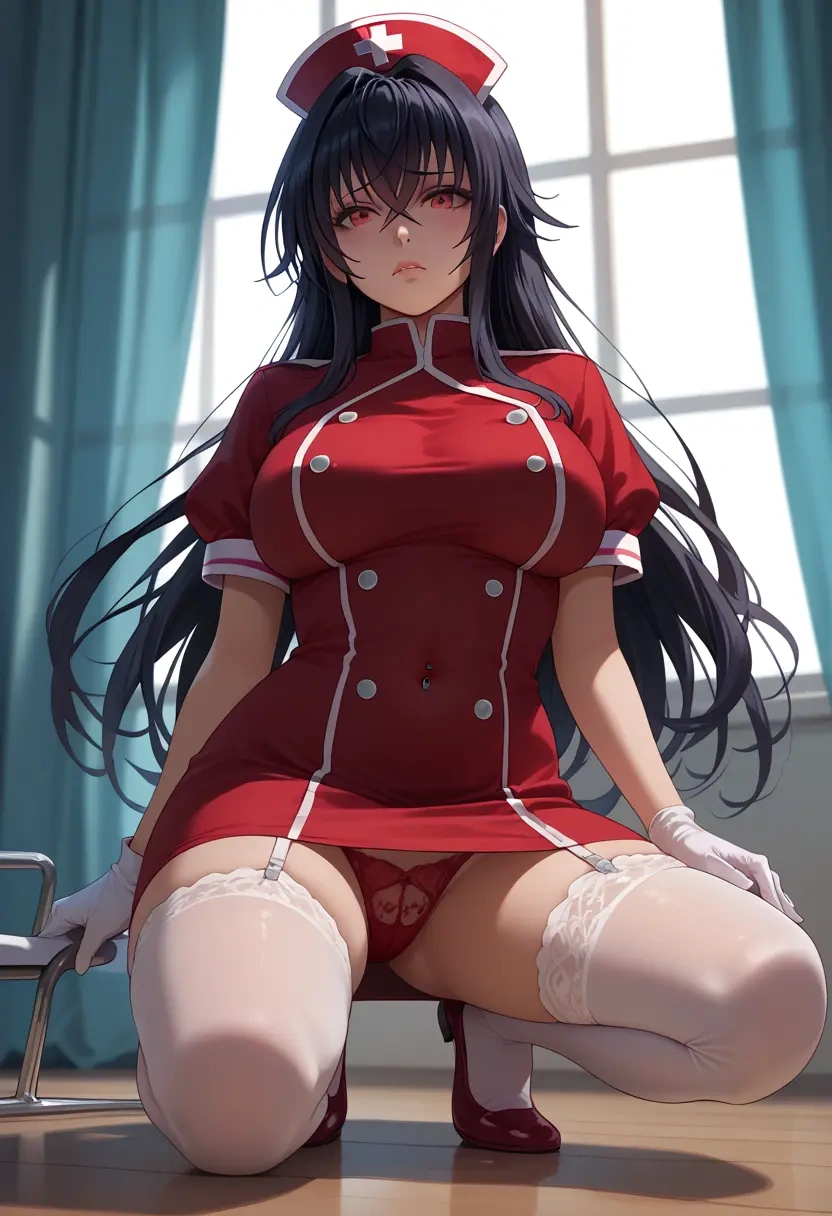 high_school_dxd,Raynare,nurse,stockings,sexy,panties  - 