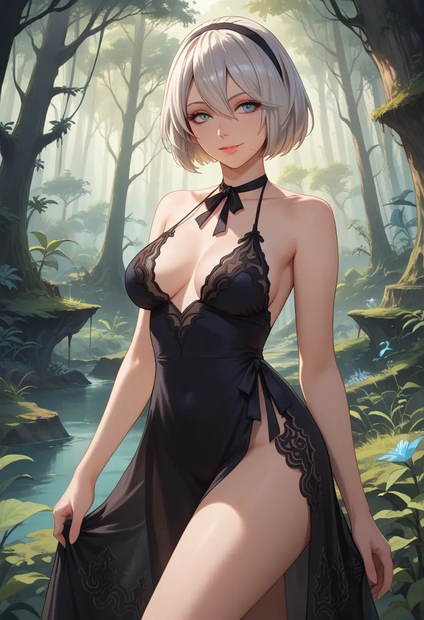 nier_automata,a2_(nier_automata),nightdress  - 