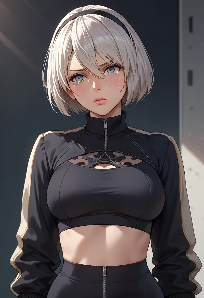 nier_automata,a2_(nier_automata),athletic,track suit  - 