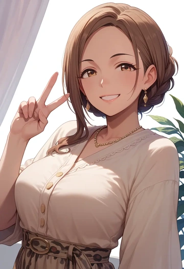 idolmaster,abe_nana,pajamas  - AI generated anime art