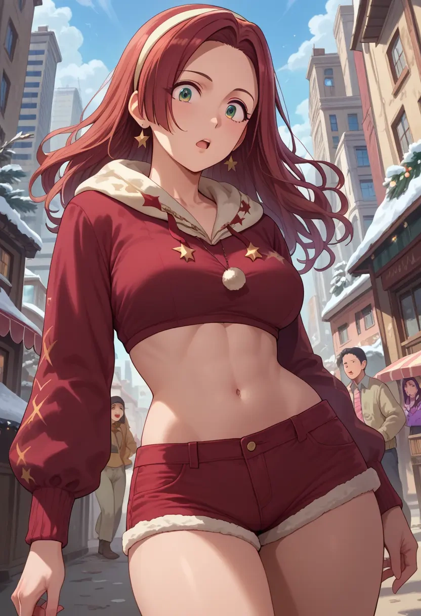 idolmaster,abe_nana,red velvet shorts  - 