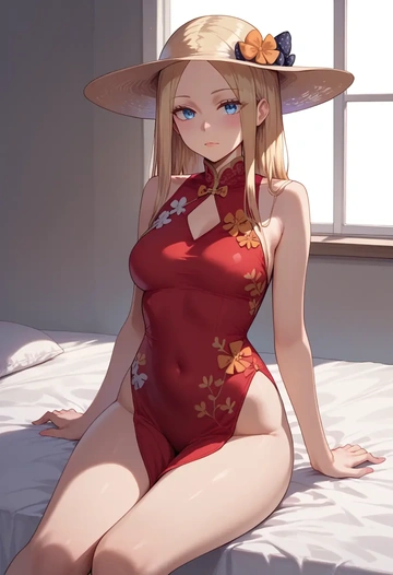 fate_(series),abigail_williams_(swimsuit_foreigner)_(fate),qipao  - AI generated anime art