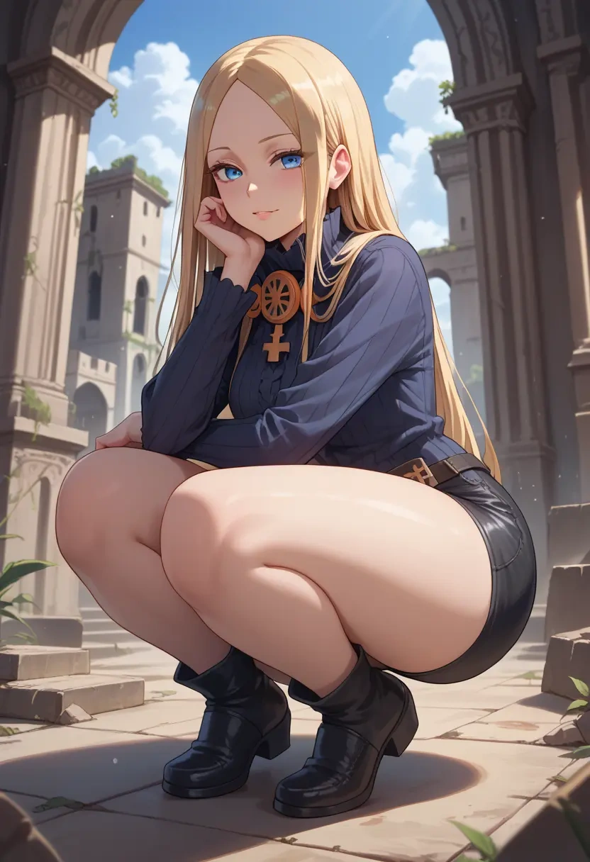 fate_(series),abigail_williams_(traveling_outfit)_(fate),leather,shorts  - 