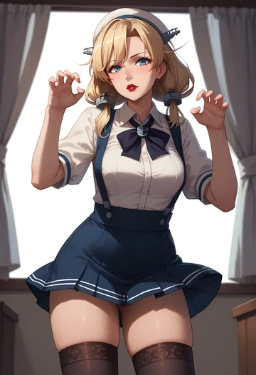 kantai_collection,abukuma_(kancolle),secretary,stockings  - AI generated anime art