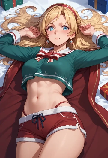 kantai_collection,abukuma_(kancolle),red velvet shorts  - AI generated anime art