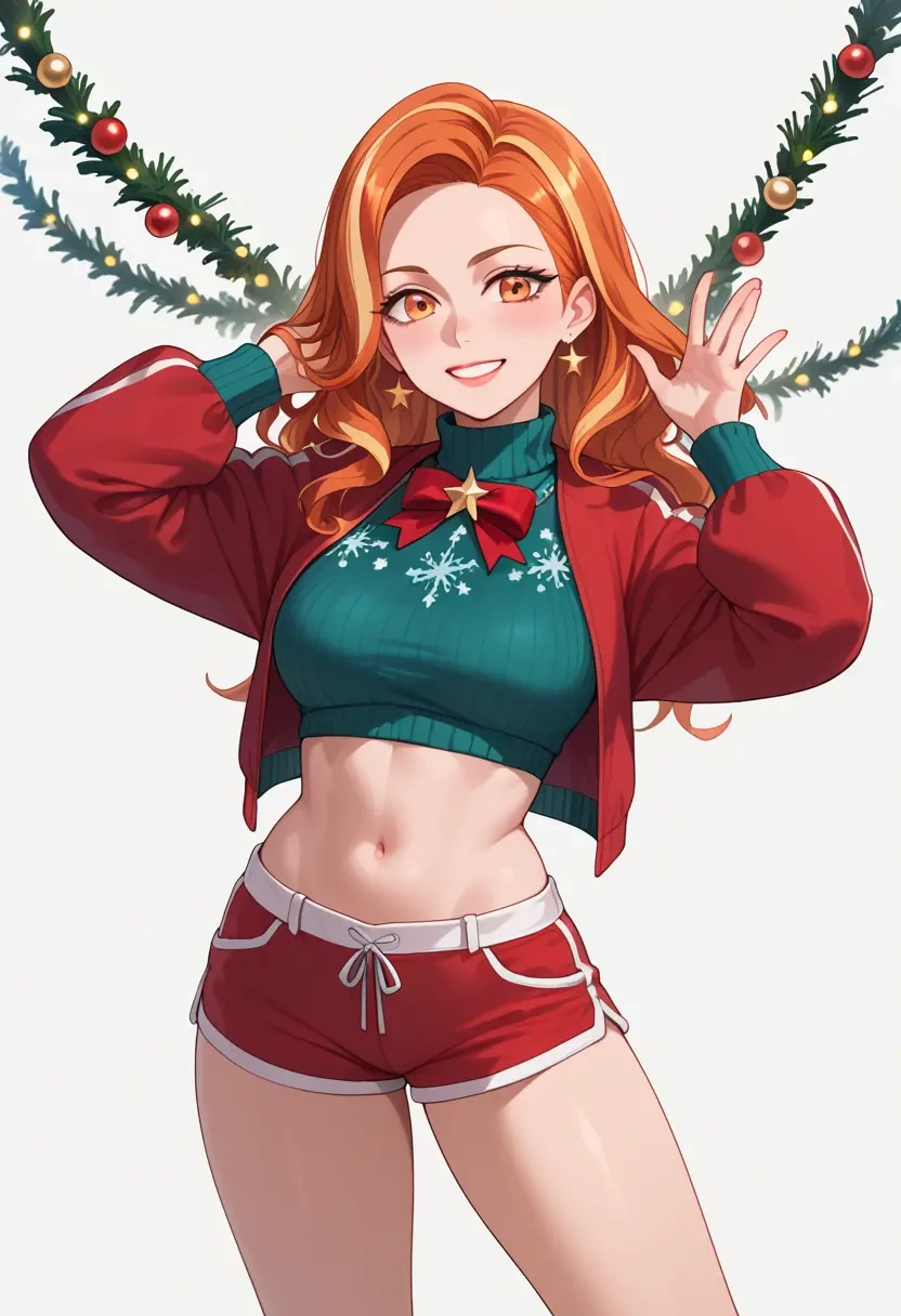 a.i._voice,adachi_rei,Christmas,red velvet shorts  - 