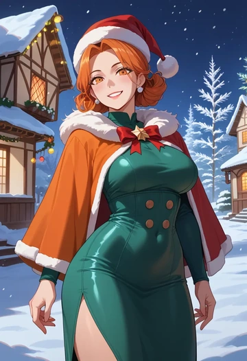 a.i._voice,adachi_rei,Christmas,dress  - AI generated anime art