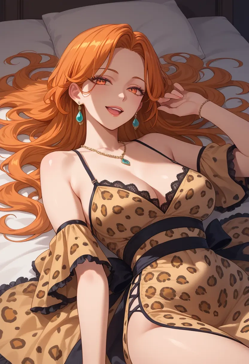 a.i._voice,adachi_rei,leopard print,silk slip dress  - 