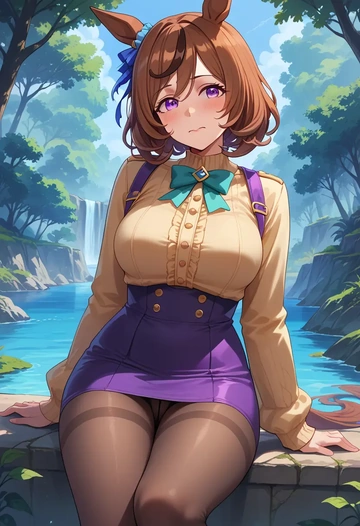 umamusume,admire_vega_(umamusume),shorts, pantyhose  - AI generated anime art