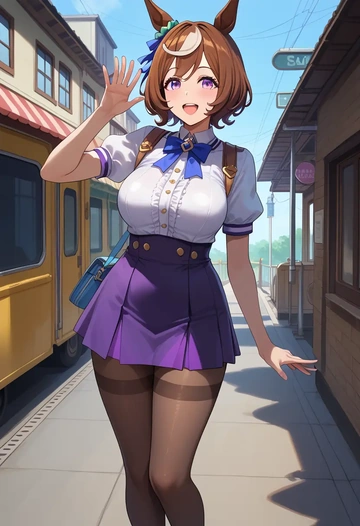 umamusume,admire_vega_(umamusume),shorts, pantyhose  - AI generated anime art