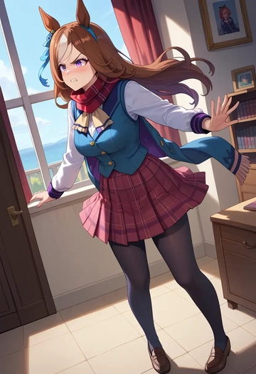 umamusume,admire_vega_(umamusume),winter,student uniform,vest  - AI generated anime art