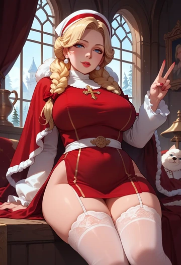 final_fantasy,adventurer_(ff11),Christmas,sexy, stockings,  - AI generated anime art