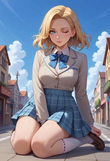 final_fantasy,adventurer_(ff11),spring,student uniform,blazer  - AI generated anime art