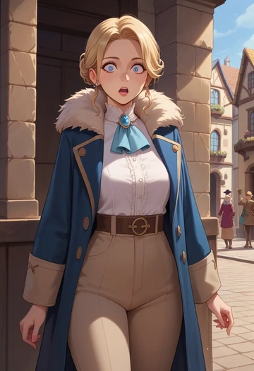 final_fantasy,adventurer_(ff11),coat,fur-collar,tailored trousers  - AI generated anime art