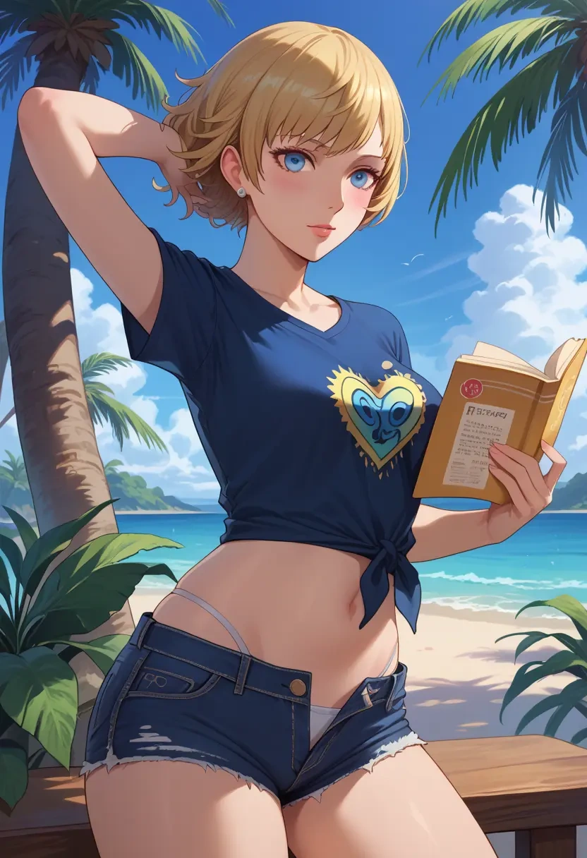 persona,aegis_(persona),denim shorts  - 