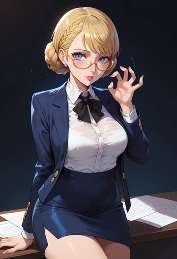 persona,aegis_(persona),OL, glasses,  - AI generated anime art