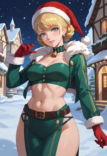 persona,aegis_(persona),Christmas,dress  - AI generated anime art