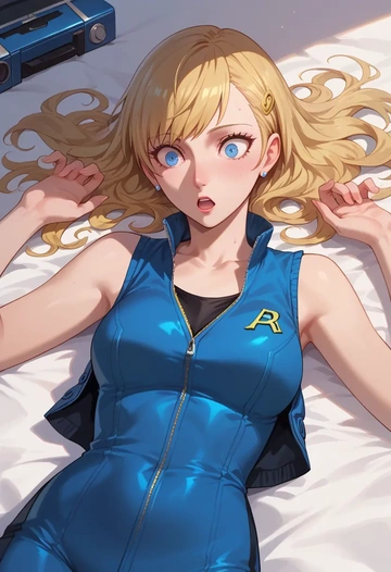 persona,aegis_(persona),sports vest,capri leggings  - AI generated anime art