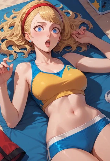 persona,aegis_(persona),tankini top,board shorts  - AI generated anime art