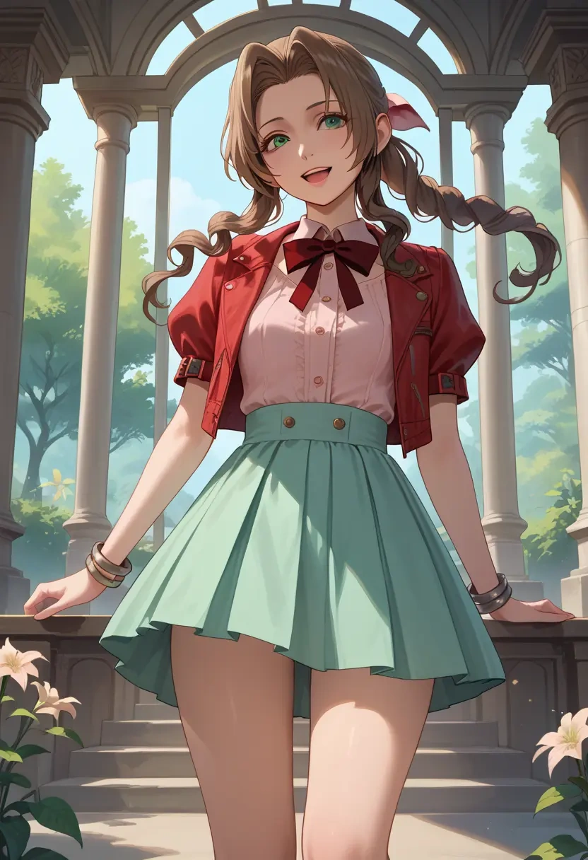 final_fantasy,aerith_gainsborough,spring,student uniform,blouse  - 