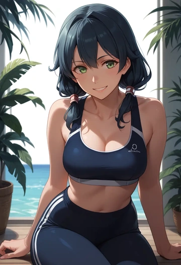 kantai_collection,agano_(kancolle),athletic,track suit  - AI generated anime art