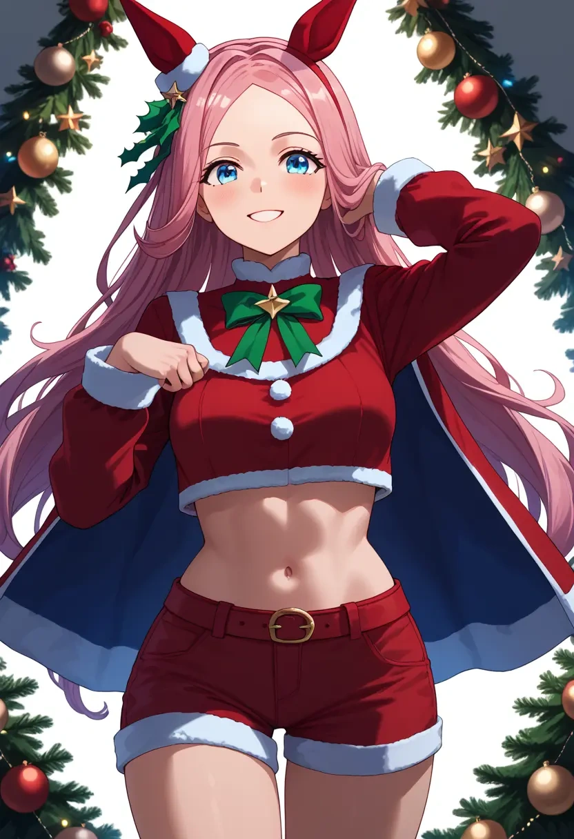 umamusume,agnes_digital_(umamusume),Christmas,red velvet shorts  - 