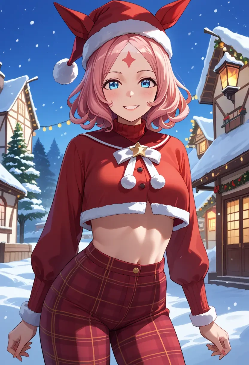 umamusume,agnes_digital_(umamusume),Christmas,plaid trousers  - 